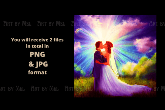 Capturing the Magic: Wedding Day Kiss Digital Art