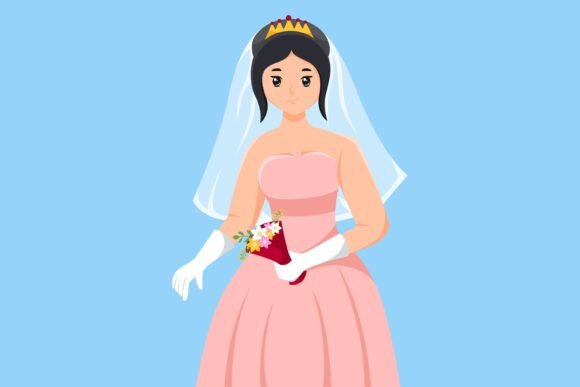 Designing Romance: A Guide to Using Cute Bride Wedding Dress Illustration