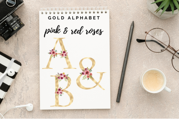 Elegant Rose Wedding Clipart: The Perfect Floral Alphabet