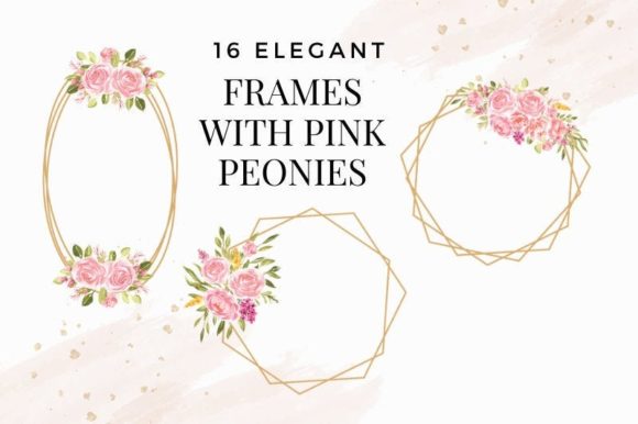 Elevate Your Designs with Romantic Pink Frames