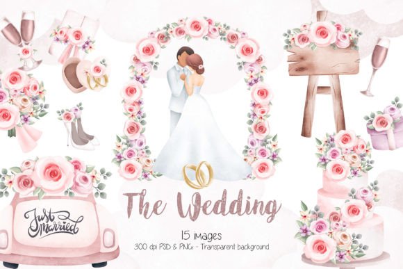 Elevate Your Wedding Designs with Premium Clipart