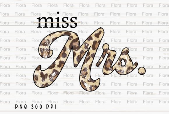 Miss to Mrs Leopard Bride Wedding PNG: Bold Bridal Design Asset