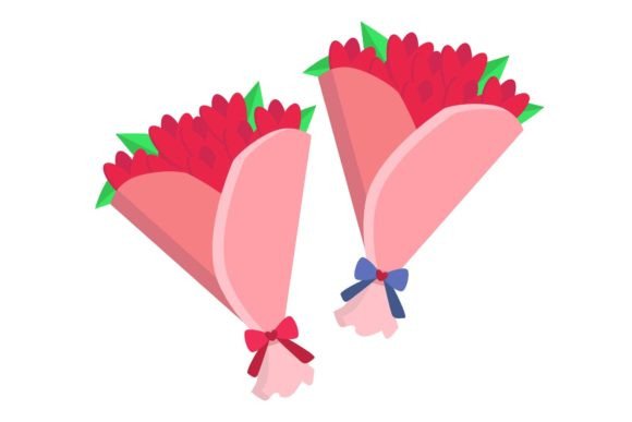 The Floral Elegance of Wedding Flower Bouquet Vector Art
