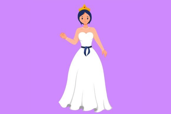 Wedding Girl Character Illustration: Your Go-To Vector Asset