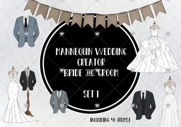 Wedding Mannequins - Set 1: A Modern Designer’s Asset