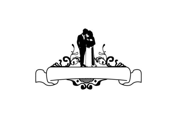 Wedding Silhouette Banner Element Clipart: A Designer's Asset Guide